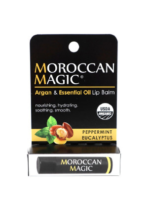 Moroccan Magic Argan & Essential Oil Lip Balm Peppermint Eucalyptus