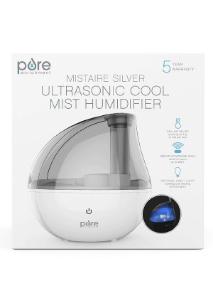 Pure Enrichment MistAire Silver Ultrasonic Cool Mist Humidifier