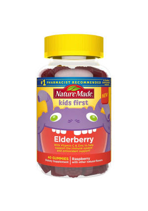 Nature Made Kids First Elderberry Gummies with Zinc and Vitamin C