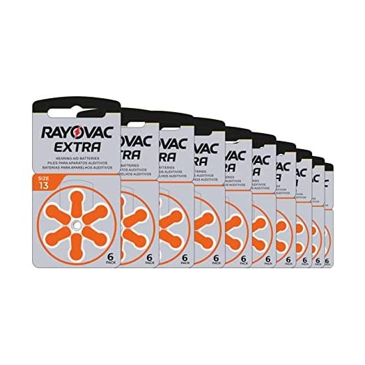 Rayovac Size 13 Hearing Aid Battery 10-Packs of 6 Cells