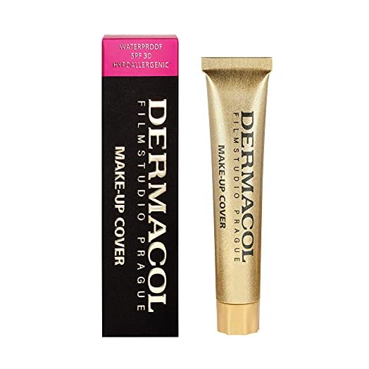 Dermacol Full Coverage Foundation | Long Lasting Waterproof Makeup Cover Cream SPF30 | Hypoallergenic & Light Weight Liquid | Tattoo, Acne, Spots, Under-eye Skin Cover-up | Natural Matte Finish 30g | 207