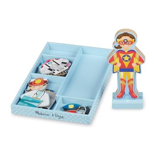 Melissa & Doug Julia Magnetic Dress-Up Wooden Doll Pretend Play Set (25+ pcs)