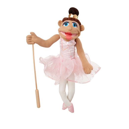 Melissa & Doug Ballerina Puppet - Full-Body With Detachable Wooden Rod for Animated Gestures
