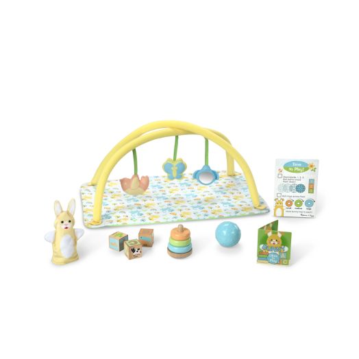 Melissa & Doug Mine to Love Toy Time Play Set for Dolls with Activity Gym, Stacker, Blocks, More (16 pcs)