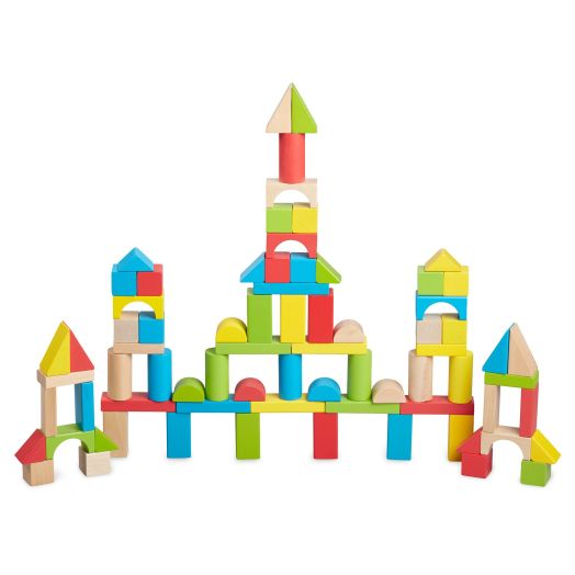 Melissa & Doug 75 Multi-Colored Wooden Blocks