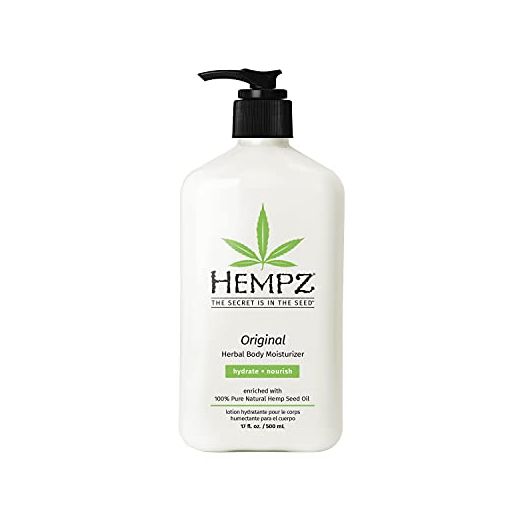 Hempz Original, Natural Hemp Seed Oil Body Moisturizer with Shea Butter and Ginseng, 17 Fl Oz, Pure Herbal Skin Lotion for Dryness - Nourishing Vegan Body Cream in Floral and Banana