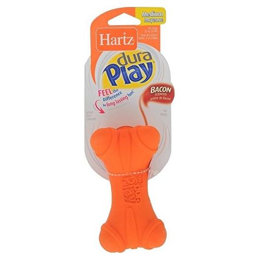 Hartz Dura Play Soft Dog Bone Toy, Assorted Colors 1 ea