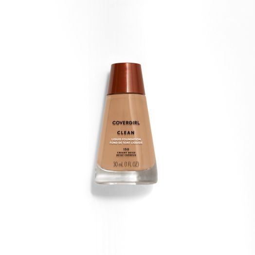 COVERGIRL Clean Liquid Foundation, Creamy Beige, 1 fl oz, Liquid Foundation, Moisturizing Foundation, Lightweight Foundation, Cruelty-Free Foundation, Unscented Foundation