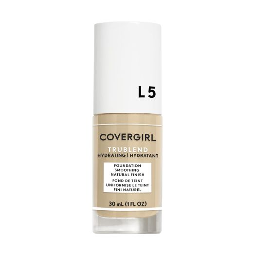 COVERGIRL TruBlend Oil-Free Liquid Foundation, L-5 Creamy Natural, 1 fl oz, Hydrating Foundation, Moisturizing Foundation, Cruelty-Free Foundation, Blends Seamlessly, Won't Clog Pores