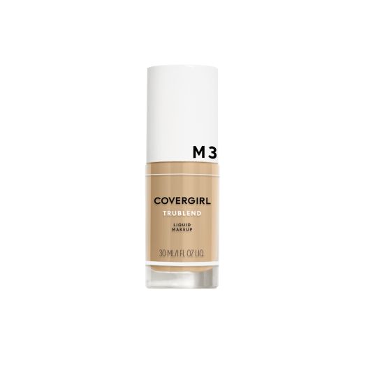 COVERGIRL TruBlend Oil-Free Liquid Foundation, M-3 Golden Beige, 1 fl oz, Hydrating Foundation, Moisturizing Foundation, Cruelty-Free Foundation, Blends Seamlessly, Won't Clog Pores