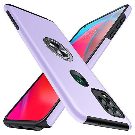 JAME for Moto G Stylus 5G Case, Protective Case for Moto G Stylus 5G 2021 with Kickstand, Shock-Proof Cover for Motorola Moto G Stylus 5G Case 2021, Purple