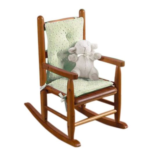 Baby Doll Bedding Heavenly Soft Child Rocking Chair Cushion Pad Set, Sage (Chair is not included with the product)