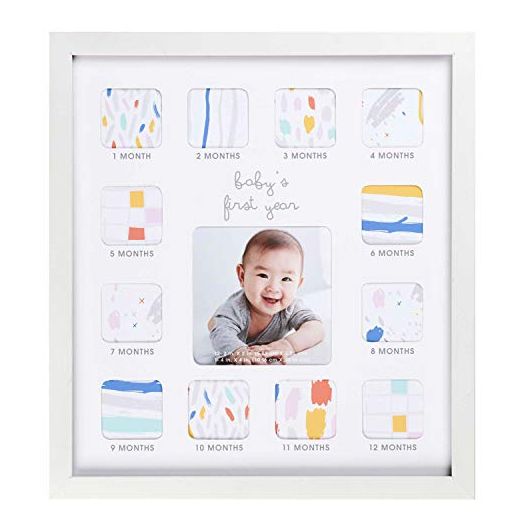 C.R. Gibson Baby's First Year Photo Frame with Milestone Stickers, 12'' x 13.25''