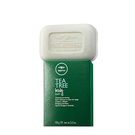 Tea Tree Body Bar Soap with Tea Tree Oil + Parsley Flakes, Deep Cleans + Exfoliates, For All Skin Types, 5.3 oz.