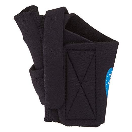 Comfort Cool Thumb CMC Restriction Splint, Provides Direct Support for The Thumb CMC Joint While Allowing Full Finger Function, Right Hand, Medium, Black, 78405