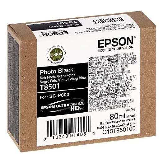 Epson T850100 T850 UltraChrome HD Photo Black -Ink