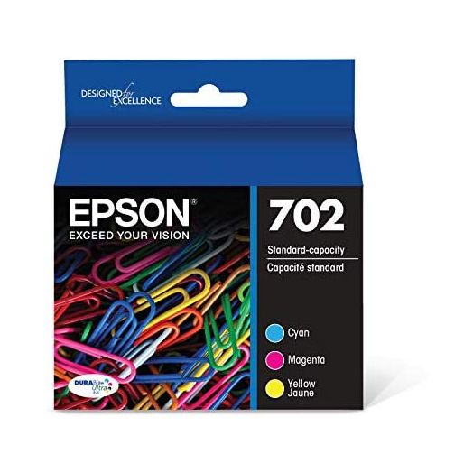EPSON T702 DURABrite Ultra -Ink Standard Capacity Color Combo Pack (T702520-S) for select Epson WorkForce Pro Printers