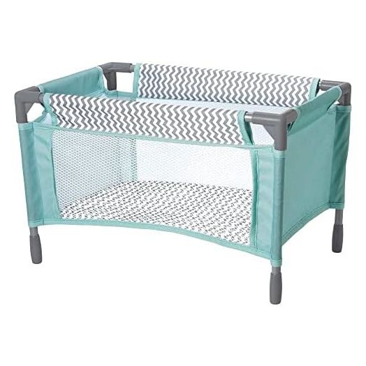 Adora Zig Zag Baby Doll Playpen, Bed Toy & Carry Case, Fits Dolls, Plush Toys, and Stuffed Animals up to 16” Birthday Gift for Kids Ages 3+