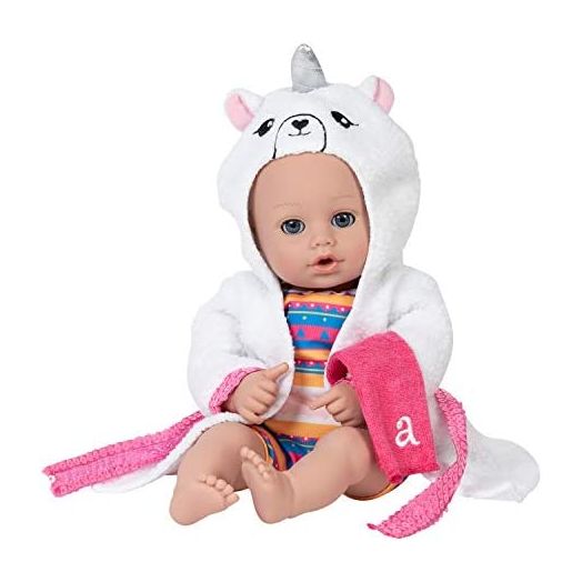 Adora Baby Bath Toy Llama-Corn, 13 inch Bath Time Doll with QuickDri Body