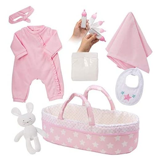 Adora Adoption Baby Essentials It's A Girl 16 Girl Clothing Toy Gift Set for 3 Year Old Kids & Up, 8 Piece Its a Girl , Pink