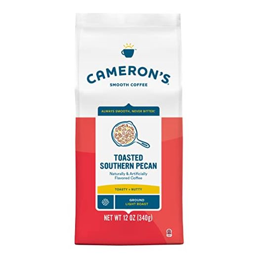 Cameron's Coffee Roasted Ground Coffee Bag, Flavored, Toasted Southern Pecan, 12 Ounce