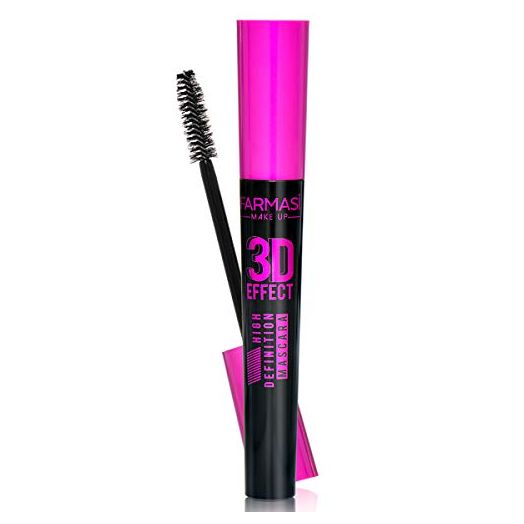 Farmasi 3D Effect High Definition Mascara, Deep Black, Eyelash Volumizer with Smudge Free, No Clump, All Day Finish, Flake Resistant Makeup, Fuller Longer and Thicker Lashes,10 ml./0.33 fl.oz.