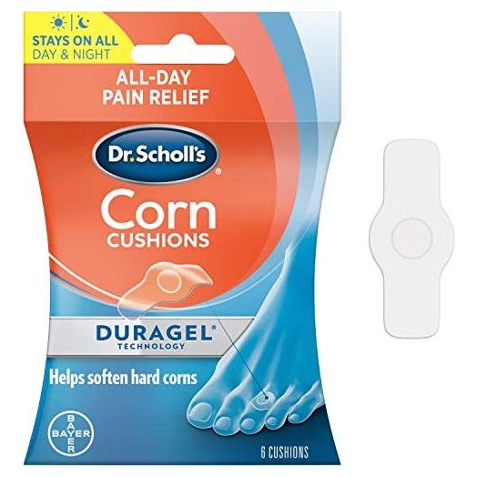 Dr. Scholl's CORN CUSHION with Duragel Technology 6ct Cushioning Protection against Shoe Pressure and Friction that Fits Easily In Any Shoe for Immediate and All-Day Pain Relief Packaging May Vary