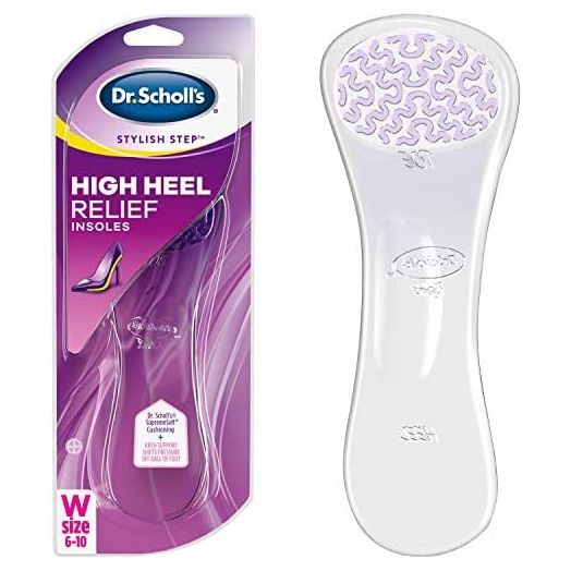 Dr. Scholl's Stylish Step High Heel Relief Insoles Size 6 - 10, Purple, 1 Pair