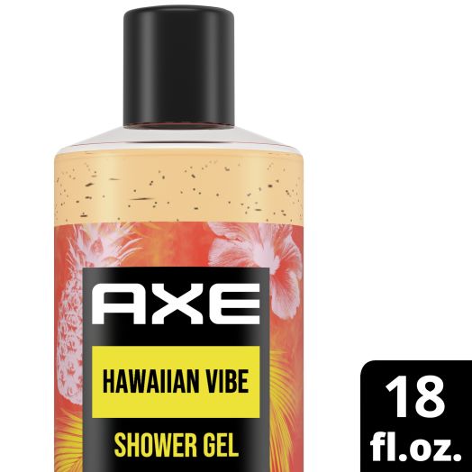 AXE Hawaiian Vibe Body Wash For Men Made with 100% Natural Origin Fragrance For Long Lasting Freshness Mango & Tropical Fruits Skin care for Men with Plant Based Ingredients 18 oz