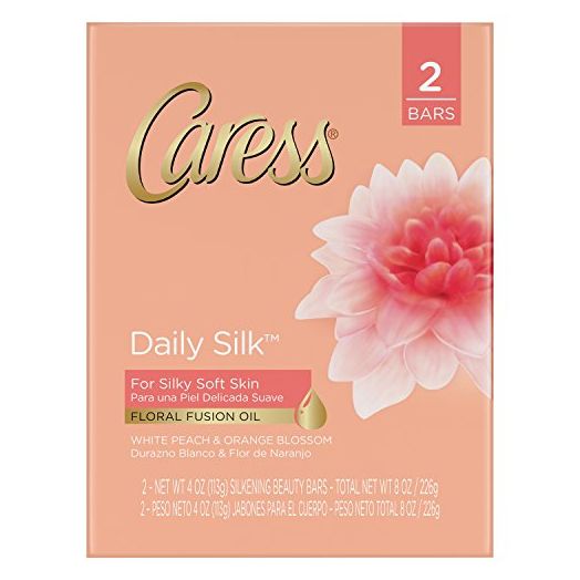Caress Beauty Bar Soap For Silky, Soft Skin Daily Silk With Silk Extract and Floral Oil Essence, 2 x 4 Ounce (Total of 8 ounce)