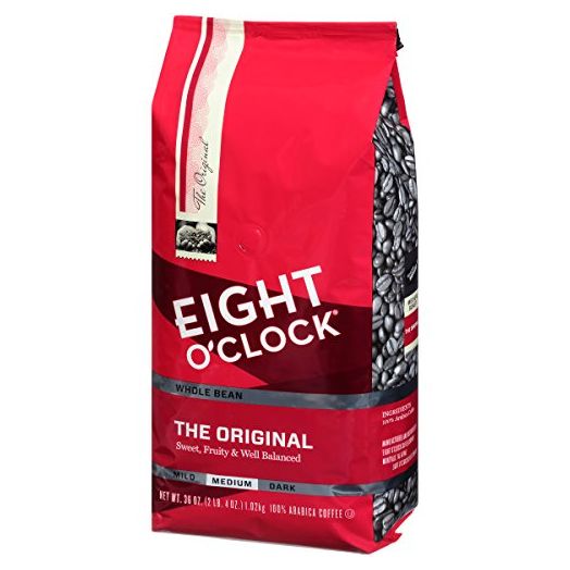 Eight O'Clock Coffee The Original, Medium Roast, Whole Bean Coffee, 36 Ounce (Pack of 1), 100% Arabica, Kosher Certified