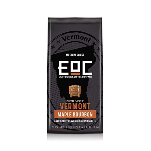 Eight O'Clock Coffee Flavors of America Ground Coffee, Vermont Maple Bourbon, 11 Ounce, 100% Arabica, Kosher Certified