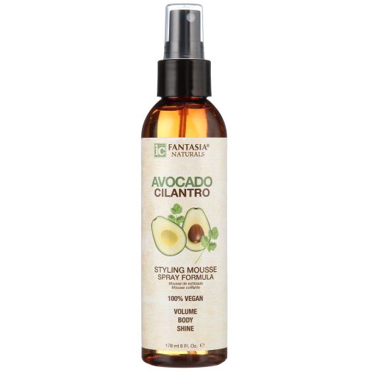 Fantasia Avocado & Cilantro Volumizing Spray Hair Styling Mousse with Keratin, 6 fl oz