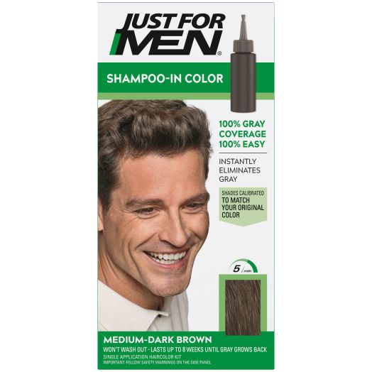 Just For Men Shampoo-in Gray Hair Color, H-40 Medium Dark Brown