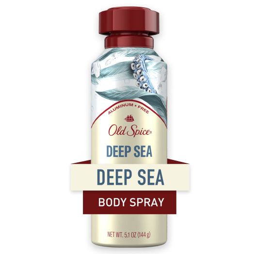 Old Spice Men's Body Spray Aluminum Free Deep Sea, 5.1 oz