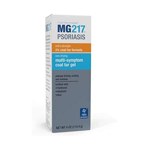 MG217 2% Coal Tar Psoriasis Gel, Non-Drying Multi-Symptom Treatment - 4 oz Tube