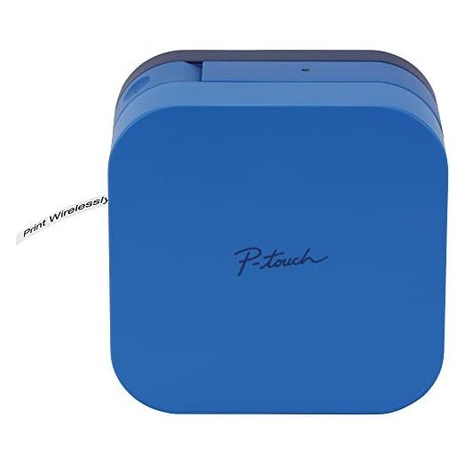 Brother P-Touch Cube Smartphone Label Maker, Bluetooth Wireless Technology, Multiple Templates Available, Apple & Android Compatible - Blue