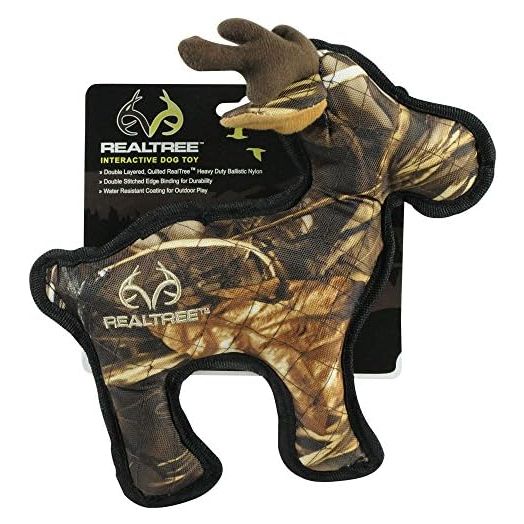Hyper Pet Realtree Moose Interactive Dog Toy, Camo, for All Breed Sizes