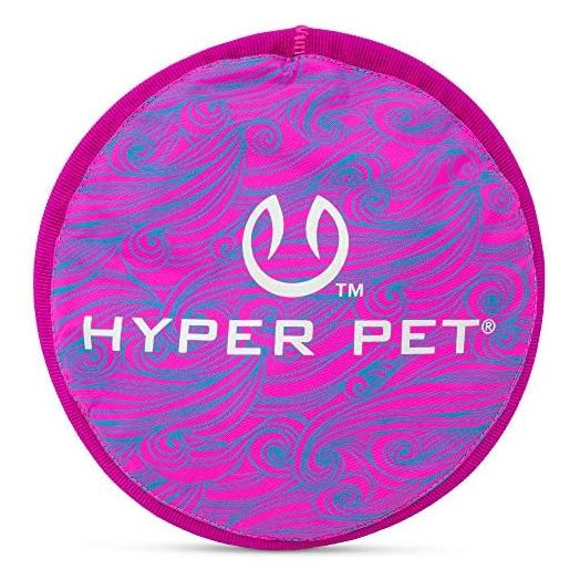 Hyper Pet Flippy Flopper 9" Flying Disc Soft Dog Toy, Floats in Water & Safe on Teeth, Pack of 1, Purple Swirl Design