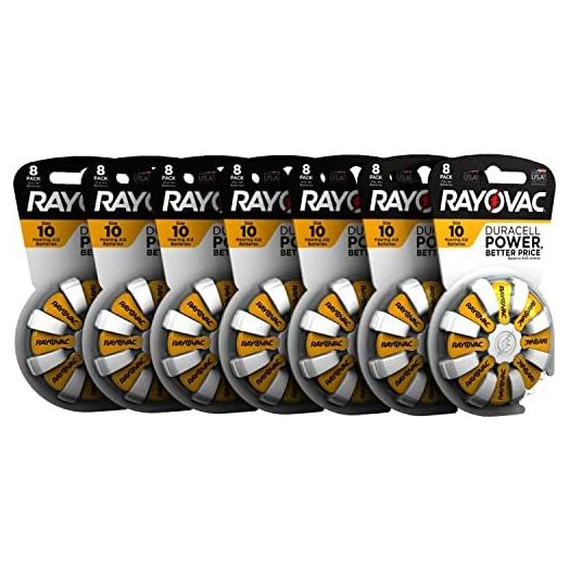 Rayovac Size 10 Hearing Aid Battery, Hearing Aid Batteries Size 10, 56 Count