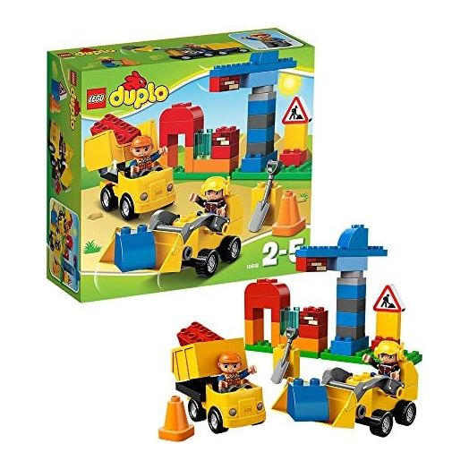 4KIDS Toy / Game Lego Duplo My First Construction Site 10518 With Truck, Crane And Front Loader - Made In Denmark