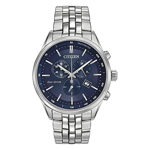 Citizen Eco-Drive Corso Quartz Men's Watch, Stainless Steel, Classic, Silver-Tone (Model: AT2141-52L)