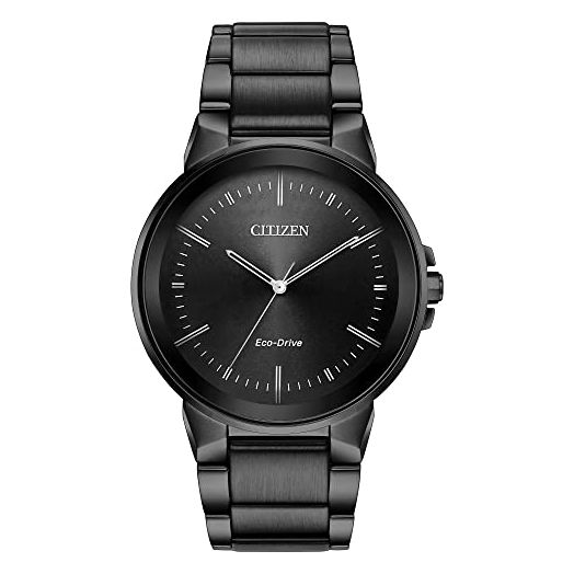 Citizen Men's Eco-Drive Modern Axiom Watch in Gray Stainless Steel, Black Dial (Model: BJ6517-52E)