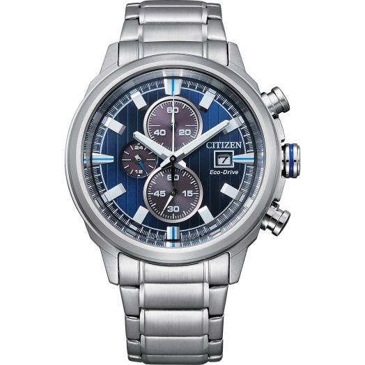 Citizen Eco-Drive Brycen Chronograph Mens Watch, Stainless Steel, Weekender, Silver-Tone (Model: CA0731-82L)