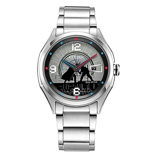 Citizen Men's Star Wars Eco-Drive with Stainless Steel Bracelet, Silver-Tone, 22 (Model: AW1140-51W)