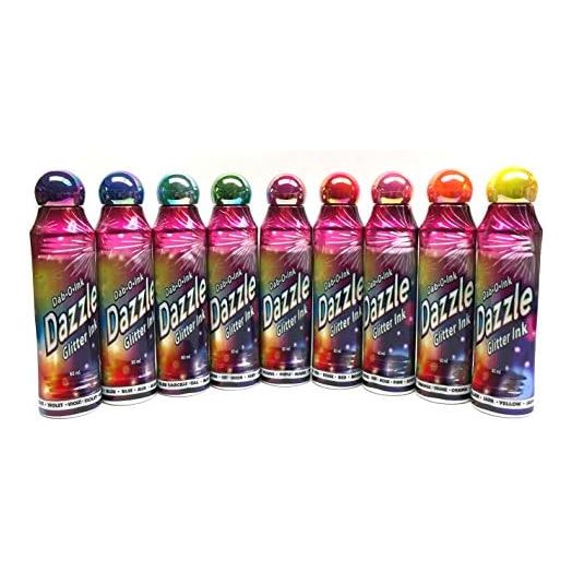Dazzle Glitter Bingo Dauber/Dabber Ink 12-Pack - Mixed Colors