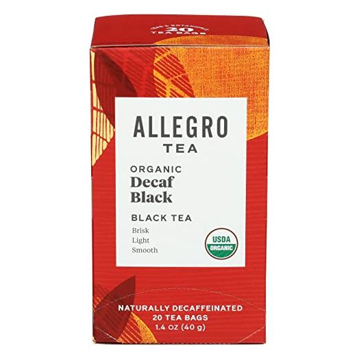 Allegro Tea, Organic Decaf Black Tea Bags, 20 ct