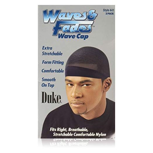 Duke Waves and Fades Wave Cap, Black (2 Pack)