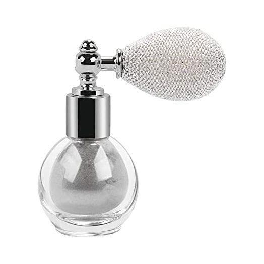 Harapu Aooba Glitter Powder Makeup Spray, Gloss Powder Spray for Face and Body, Attention Seeker (White Silver)