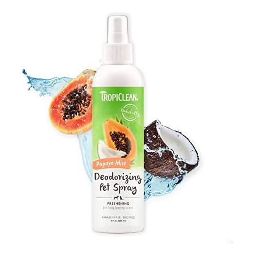 TropiClean Deodorizing Pet Spray Cologne - Perfume for Smelly Dogs & Cats - Derived from Natural Ingredients - Long Lasting - Made in The USA